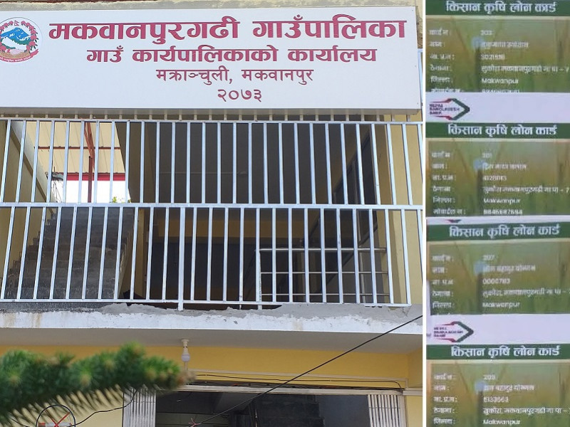 ‘किसान कार्ड’ बनाएर मझौला किसानलाई ऋण बाँड्दै मकवानपुरगढी
